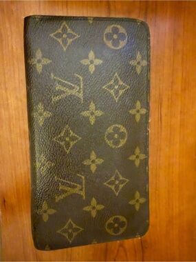 Louis Vuitton Monogram Long Wallet - Brown/Gold Print